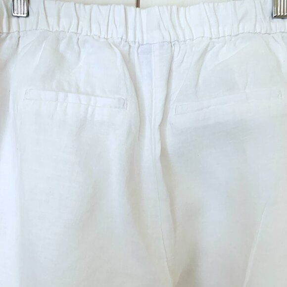 LINEN CHICO'S White Elaborate Eyelet Lace Bottom Pants - Picture 9 of 12